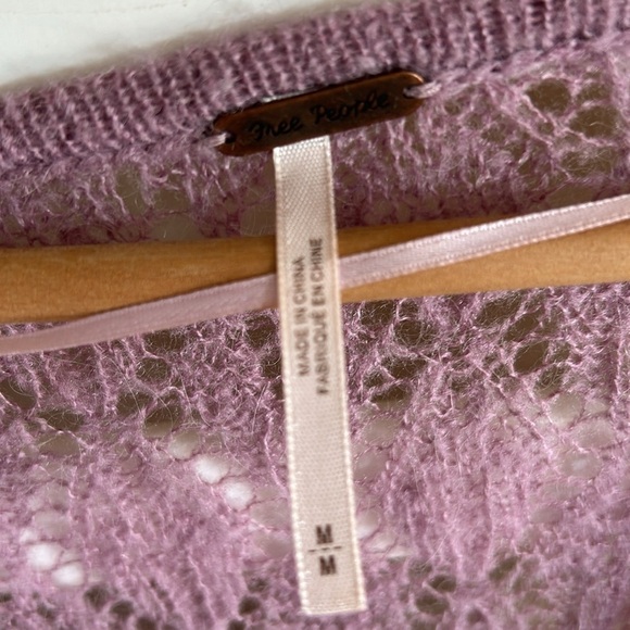 FREE PEOPLE Lilac Say Hello Oversized Tunic Sweater Size M - Picture 6 of 14